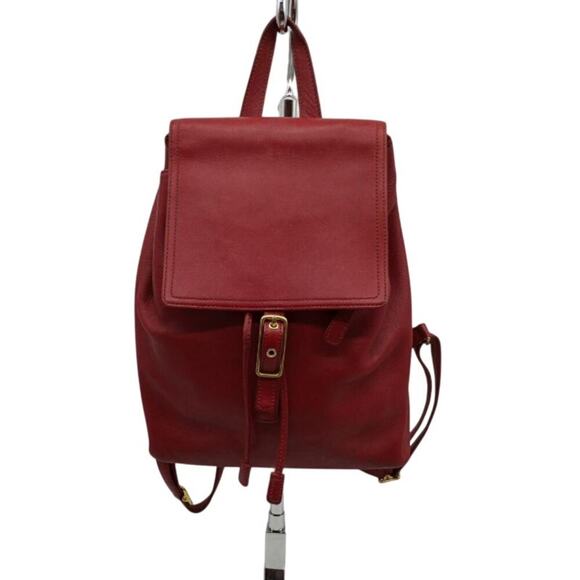 Vintage Coach 9858 Red Genuine Leather Legacy West Backpack